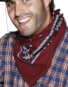 Rød Paisley Bandana/Tørklæde