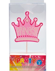 Prinsesse Krone Kagelys 10 cm