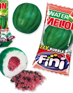 1 stk Fizzy Watermelon / Vandmelon Tyggegummi 5 gram - Fini