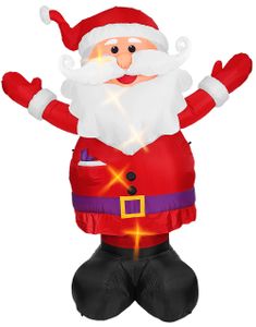 STOR Oppustelig Julenisse med Lys 3 meter