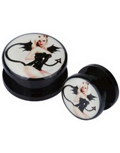 Black Devil Girl - Sort Piercing Plug