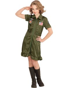 Top Gun Inspireret Børnekostume til Pige