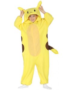 Pokemon inspireret Pikachu Kigurumi Børnekostume