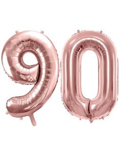 90 år balloner - 86 cm rosenguld