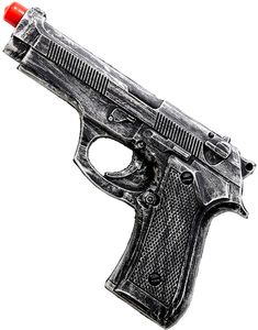 Sort Pistol i Skumlatex 20 cm