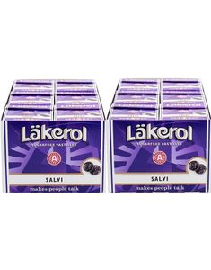 48 stk Läkerol Sugarfree Salvi / Sukkerfrie Pastiller med Salvi-smak - Hel Eske 1200 gram