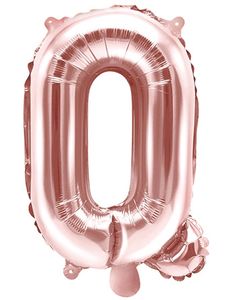 Bogstav Q - Rosenguldfarvet 35 cm Folieballon