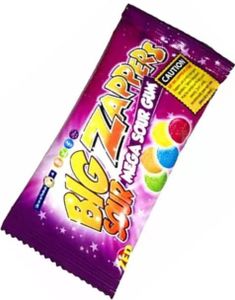 Zed Zappers Original Mega Sour Gum - Kjempesur Tyggegummi 50 gram