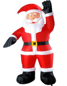STOR Oppustelig Julenisse med Lys 244 meter
