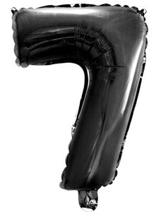 Tallet 7 - Sort 41 cm Folieballon