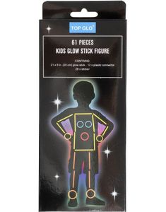 Glow Stick Figur Med 61 Dele - Dreng