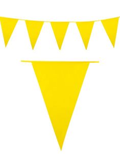 10 Meter Banner med Gule Vimpel Flag