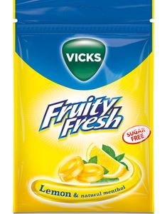 Vicks Fruity Fresh Halspastiller med Citron og Mentol Smag - Sukkerfri