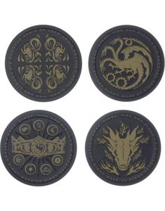 4 stk Forskjellige Lisensierte Game Of Thrones Metallbrikker