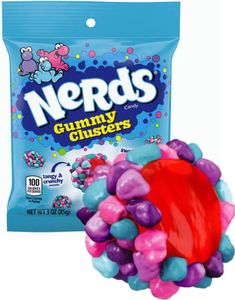 Nerds Gummy Clusters Very Berry - Gelegodteri med Sure Knasende Sukkertøy (USA Import)