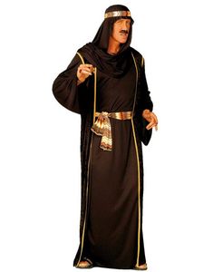 Araber Sheik Kostume - Sort