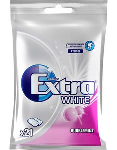 Selvlukkende Pose med Extra White Bubblemint 35 gram