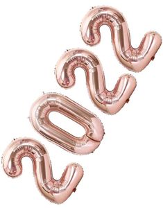 2022 balloner - 86 cm rosenguld