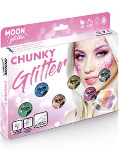 Holografisk Chunky Glitter Shaker Sminkesæt