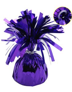 Ballonvægt i Folie med Fastsæting  - Lilla