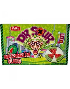 Dr. Sour Watermelon Slices - Sure Vannemlon Vingummibiter 80 gram