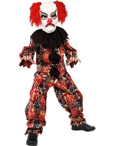 Skummelt Klovnekostume med Maske til Børn