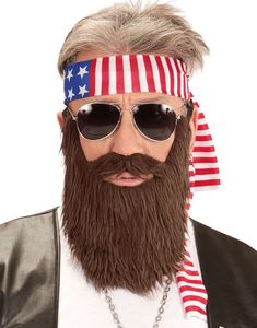 Sæt med Bandana og Brunt Skæg