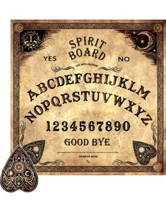 Spirit Board / Ouija Bræt med Plaket