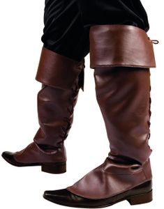 Brun  Imiteret Skind Sko-Overtræk med Snøre Bag