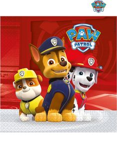 20 stk Servietter 33x33 - Paw Patrol Banden