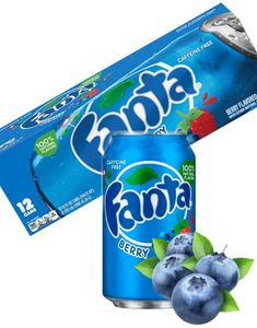 12 stk Fanta Berry 355 ml - Hel Æske (USA Import)
