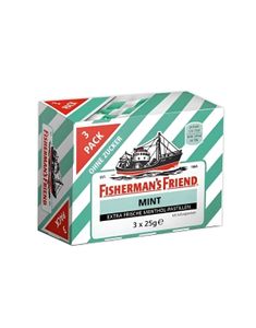 3-pack Fisherman's Friend Original med Smak av Mint 75 gram