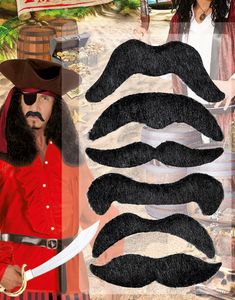 6 stk Pirat / Sørøver Overskæg