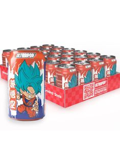 24 st Goku Strawberry & Banana Soda - Sodavand med Jordbær- og Bananesmag - ULTRAPOP - Helt Fad 24x330 ml (Japan)