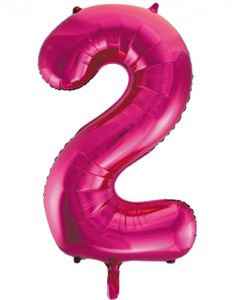 Tallet 2 - Rosa JUMBO Folieballon 86 cm