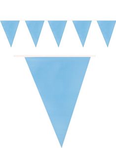 10 Meter Banner med Lyseblå Vimpel Flag