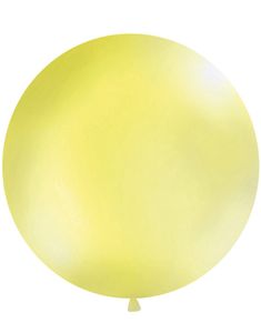 GUL Pastelfarvet Rund JUMBO Ballon 1 meter