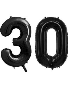 30 år balloner - 86 cm sort