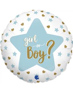 Boy or Girl? Rund Folieballon med ca 46 cm 