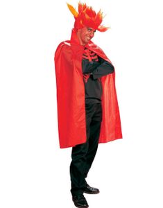 Rød Kappe m/Krave Og Bånd - 115 Cm