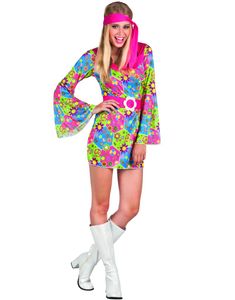 Flower Power Lady - Hippiekostume Til Dame