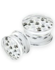 Multi Skulls - Gennemsigtig Piercing Plug