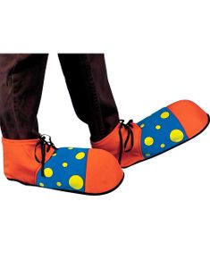 Skoovertræk til Klovnekostume - Orange/Blå