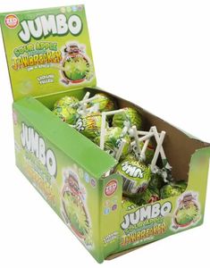 40 stk Zed Jumbo Sour Apple - Jawbreaker Kjærlighet på Pinne - Hel Eske