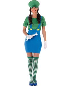 Luigi Inspireret Damekostume
