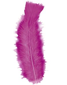 50 stk Dekorations/Pynte Fjer - Magenta