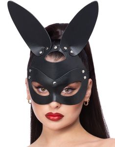 Sexy Svart Bunnymaske med Nagler