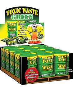 12 stk Toxic Waste Green Supersurt Sukkertøy - Hel eske