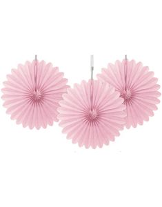 3 stk Mini Lys Pink Papirvifter 15 cm
