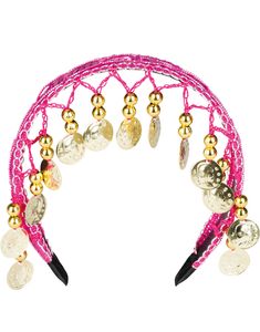 Pink Harem / Sigøjner Hårbøjle med Mønter